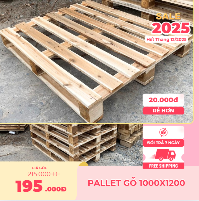 pallet gỗ giảm giá 2025